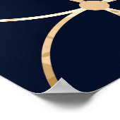 Geometrisch: Goudblauw Abstract Poster (Hoek)