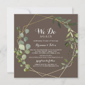 Geometrisch goudbruin doen we opnieuw gelofte vern kaart (Voorkant)