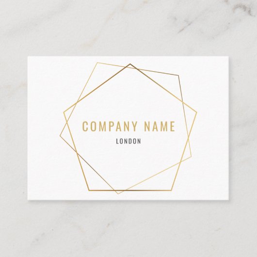 Geometrisch goudeffect visitekaartje (Voorkant)