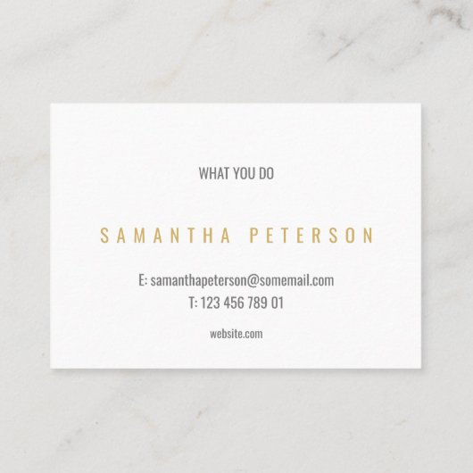 Geometrisch goudeffect visitekaartje (Achterkant)