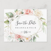 Geometrisch Gouden Bladerwerk Horizontaal Sla de D Briefkaart (Voorkant)