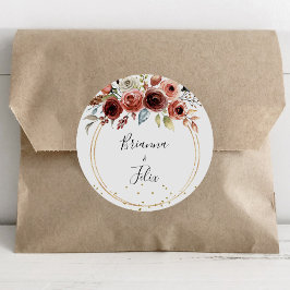 Geometrisch Gouden Glitter Bruiloft Envelop Afdich Ronde Sticker