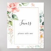 Geometrisch gouden groen bladwerk bloemig gunst te poster (Voorkant)