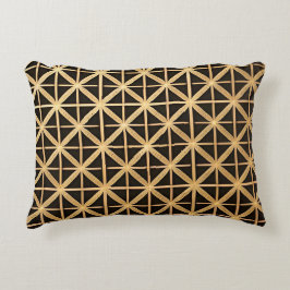 Geometrisch gouden paneel accent kussen
