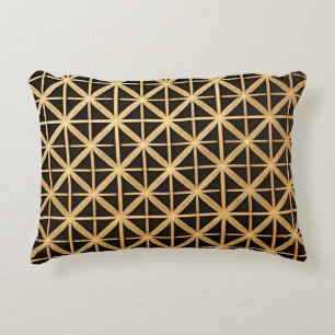 Geometrisch gouden paneel accent kussen