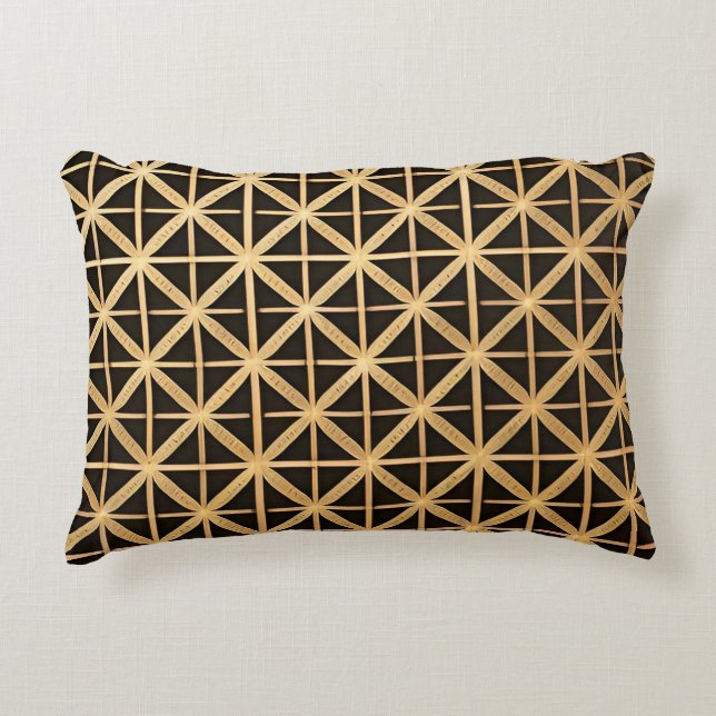 Geometrisch gouden paneel accent kussen (Voorkant)