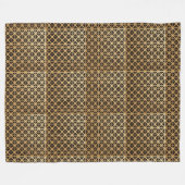 Geometrisch gouden paneel fleece deken (Voorkant (Horizontaal))