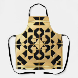 Geometrisch gouden paneel schort