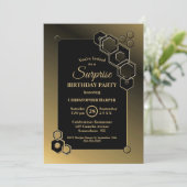 Geometrisch Gouden Rand Verrassingsverjaardag Kaart (Staand voorkant)