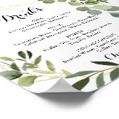 Geometrisch Gouden Tropisch Huwelijksdrankjes Menu Poster (Hoek)