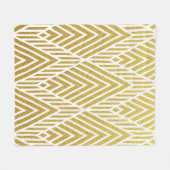 Geometrisch goudglitter naadloos patroon fleece deken (Voorkant (Horizontaal))