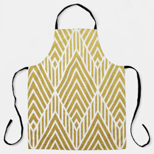 Geometrisch goudglitter naadloos patroon schort