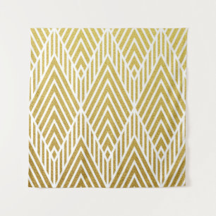 Geometrisch goudglitter naadloos patroon wandkleed