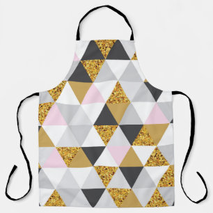Geometrisch goudmarmer naadloos patroon schort