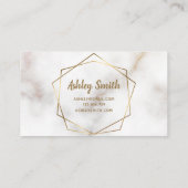 Geometrisch goudmarmer visitekaartje (Achterkant)