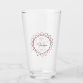 Geometrisch goudmonogram van het moderne Roos Glas (Voorkant)