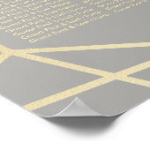 Geometrisch | Grafiek met de gouden hondenstoelen Poster (Hoek)