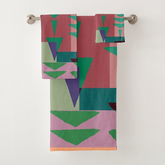 Geometrisch Grafisch Motief Moderne Trend Bad Handdoek