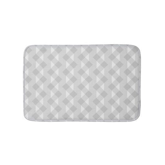 Geometrisch grijs plooienpatroon badmat (Voorkant)