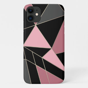 Geometrisch, grijs, roze Case-Mate iPhone case