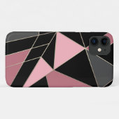 Geometrisch, grijs, roze Case-Mate iPhone case (Achterkant (horizontaal))