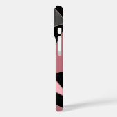 Geometrisch, grijs, roze Case-Mate iPhone case (Achterkant / Links)