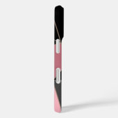 Geometrisch, grijs, roze Case-Mate iPhone case (Achterkant / Rechts)