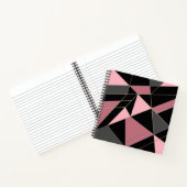 Geometrisch, grijs, roze notitieboek (Binnen)