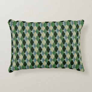 Geometrisch Groen beige St. Patrick patroon Accent Kussen
