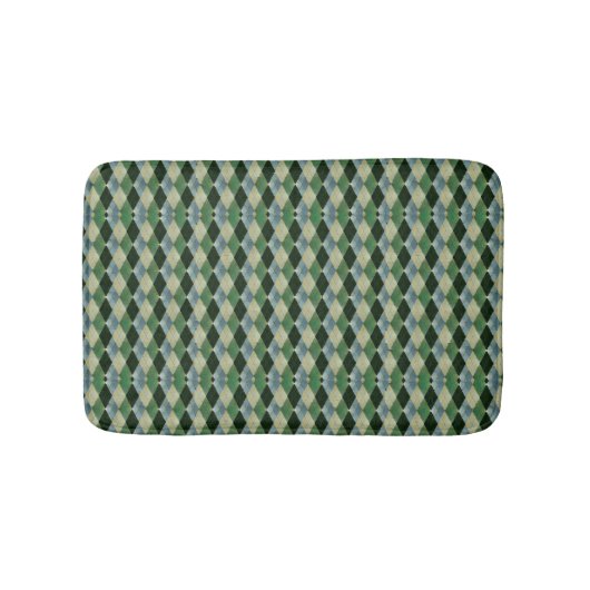  Geometrisch Groen beige St. Patrick patroon Badmat (Voorkant)