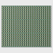 Geometrisch Groen beige St. Patrick patroon Cadeaupapier (Vlak)