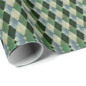 Geometrisch Groen beige St. Patrick patroon Cadeaupapier (Rol Hoek)