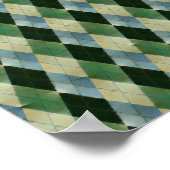  Geometrisch Groen beige St. Patrick patroon Poster (Hoek)