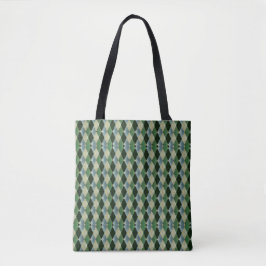  Geometrisch Groen beige St. Patrick patroon Tote Bag