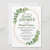 Geometrisch groen Eucalyptus Modern Vrijgezellenfe Kaart (Voorkant)