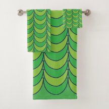 Geometrisch groen halve cirkel geometrisch patroon