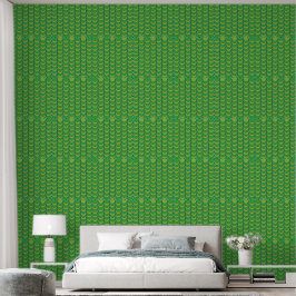Geometrisch groen halve cirkel geometrisch patroon behang