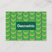 Geometrisch groen halve cirkel geometrisch patroon visitekaartje (Voorkant)