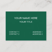 Geometrisch groen halve cirkel geometrisch patroon visitekaartje (Achterkant)