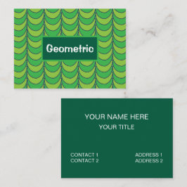 Geometrisch groen halve cirkel geometrisch patroon visitekaartje