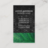 Geometrisch | Groen leder Visitekaartje (Voorkant)