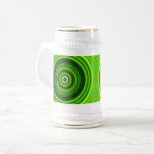 Geometrisch groen Mandala-25436 Bierpul (Voorkant links)