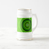 Geometrisch groen Mandala-25436 Bierpul (Voorkant rechts)