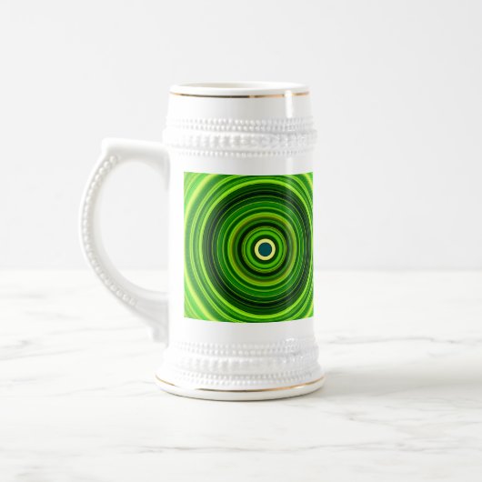 Geometrisch groen Mandala-25436 Bierpul (Links)
