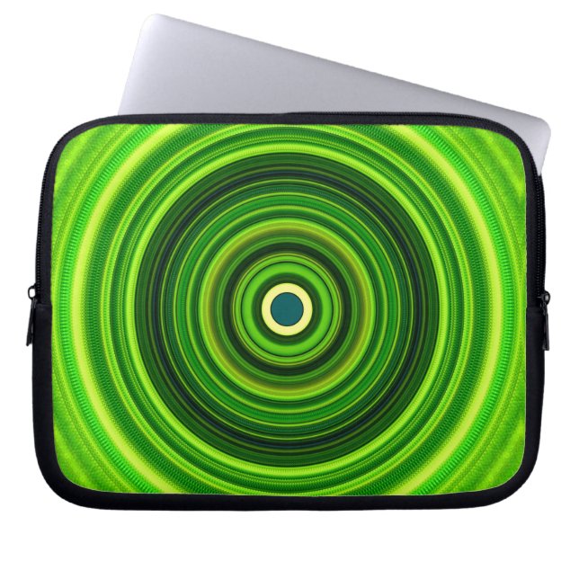 Geometrisch groen Mandala-25436 Laptop Sleeve (Voorkant)