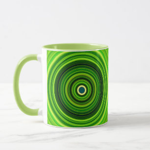 Geometrisch groen Mandala-25436 Mok
