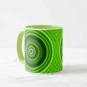 Geometrisch groen Mandala-25436 Mok (Voorkant links)