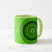 Geometrisch groen Mandala-25436 Mok (Voorkant rechts)