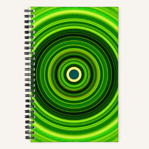 Geometrisch groen Mandala-25436 Notitieboek