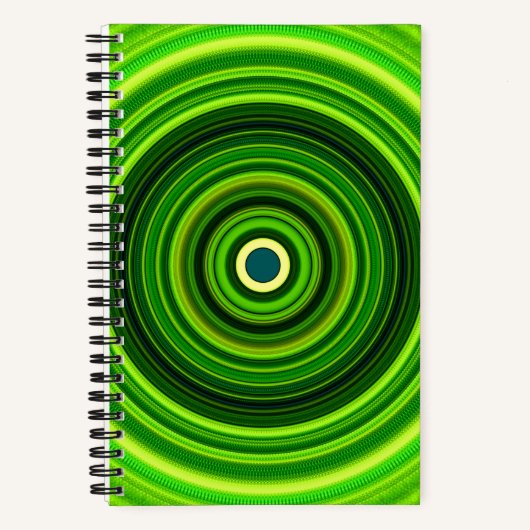 Geometrisch groen Mandala-25436 Notitieboek (Voorkant)